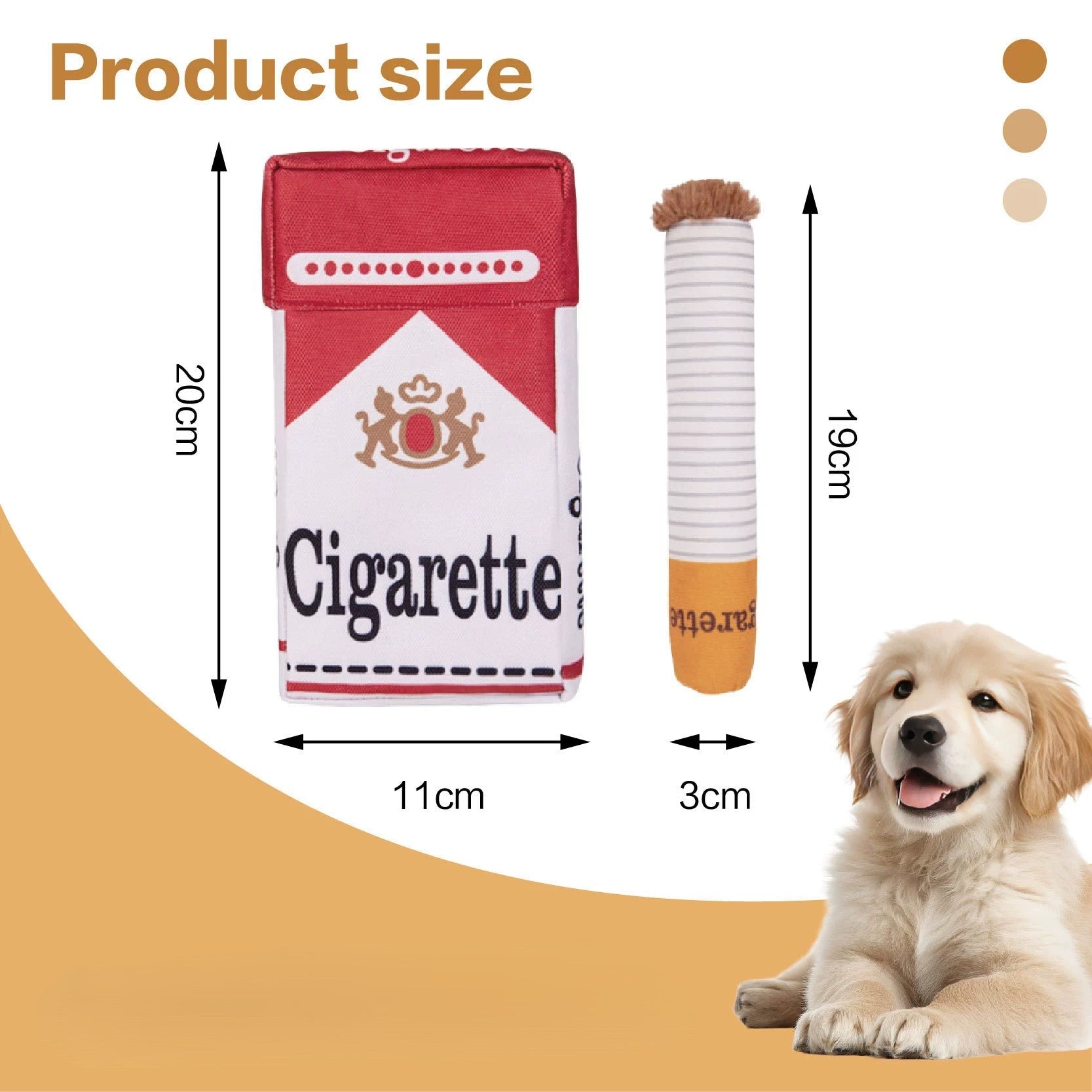 Dog toy cigarettes
