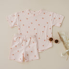 Organic Cotton Strawberry Print Shorts Set Toddler / Kids