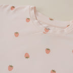Organic Cotton Strawberry Print Shorts Set Toddler / Kids
