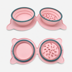 Collapsible Travel Double Pet Bowl