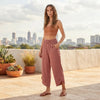 Womens Wide Leg Capri Pants