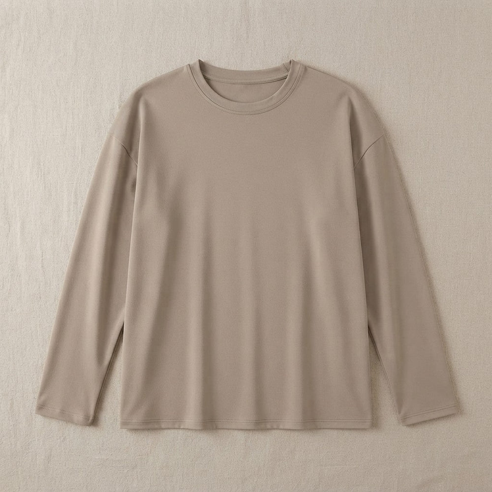 Oversized Long Sleeve Basic Tee