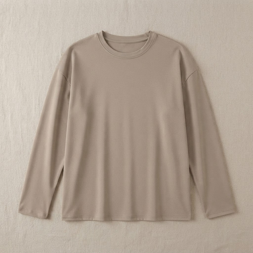 Oversized Long Sleeve Basic Tee