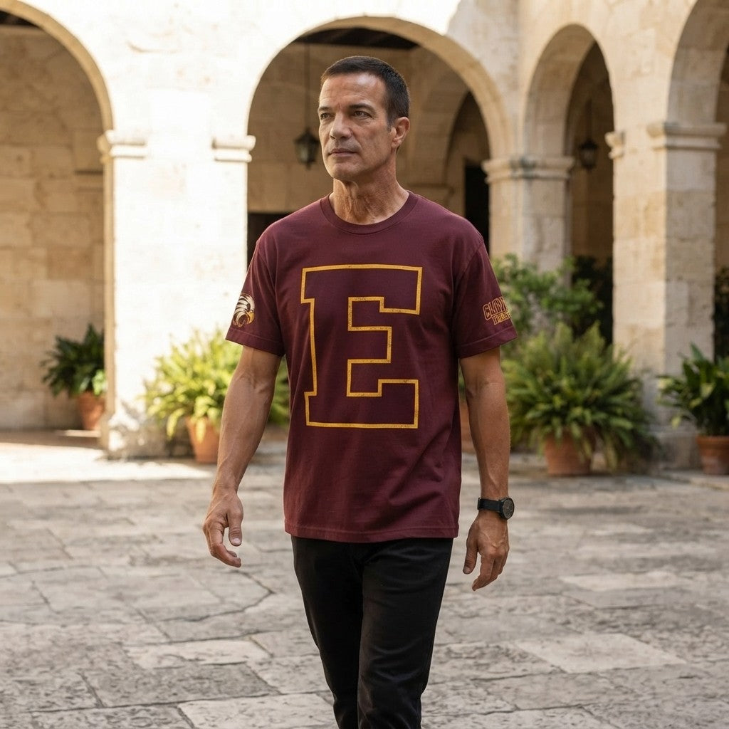 CW EAGLES Colligate lettering graphic Tee - Will need to order size up if wanting to have the look as female pictured.