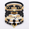 Football Charm Beaded Stretch Bracelet Set