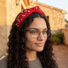 Football Rhinestone Knotted Headband