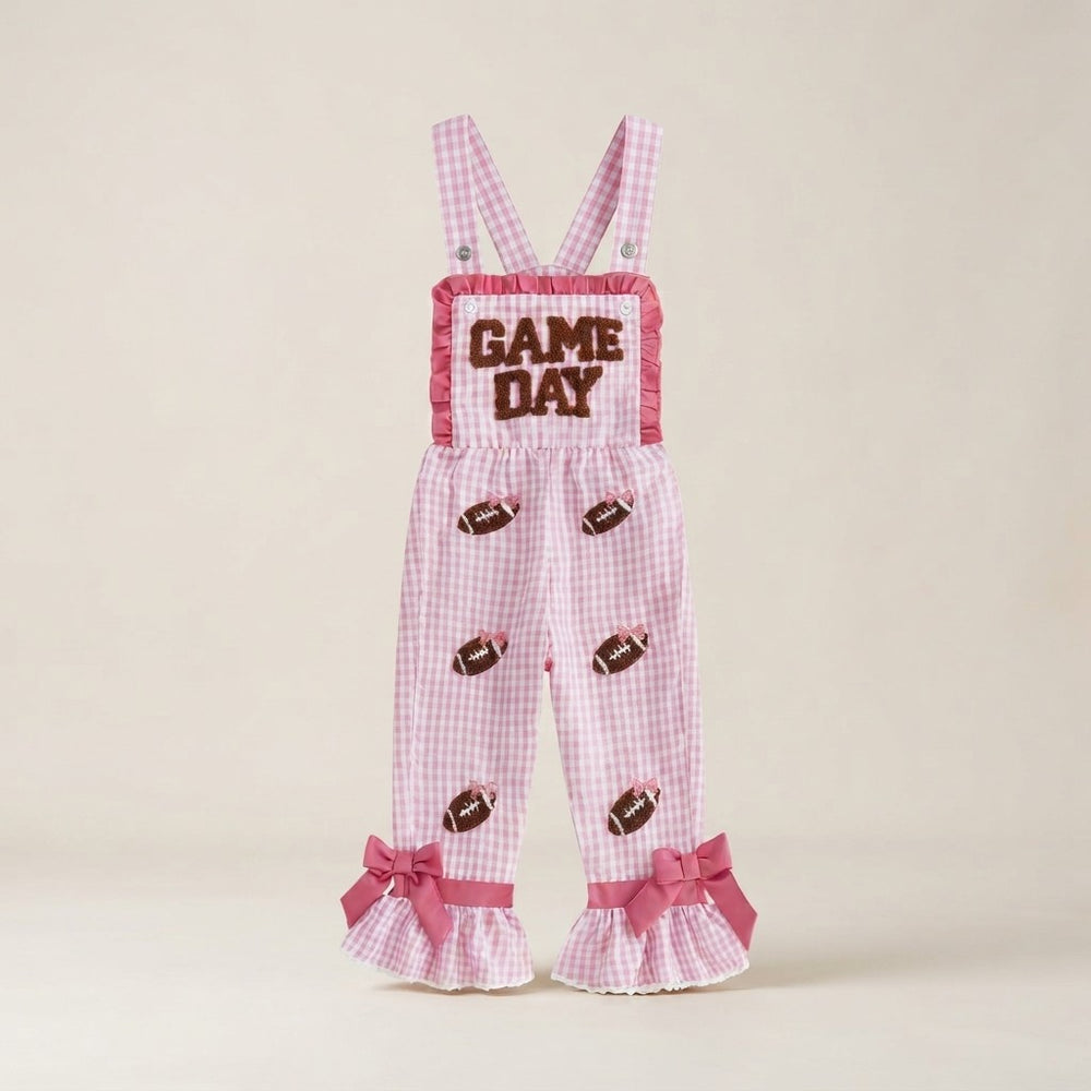 Toddler Football Bell Bottom Overalls