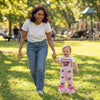 Toddler Football Bell Bottom Overalls