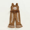 Football Embroidery Flared Romper