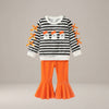 Toddler Halloween Sweatshirt Velvet Flare Pants Set
